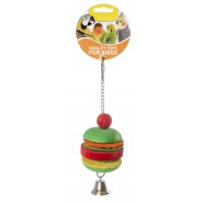 HAMBURGER EN BOIS AVEC CLOCHE