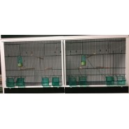 Cage-Batterie- d'élevage d`Oiseaux 120,50,50cm 2-BOX