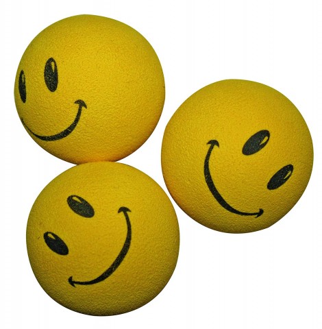 Balle Smile pour Chat Couleur Jaune 4,5 cm