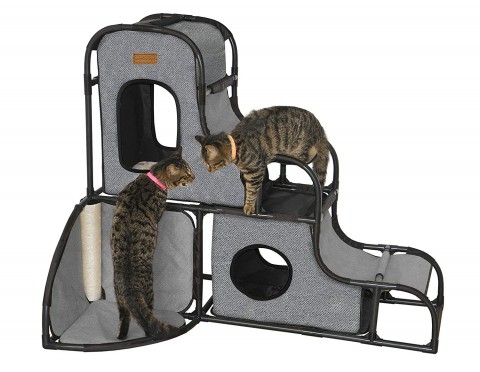 Parkour House Activité pour chats, XL, gris