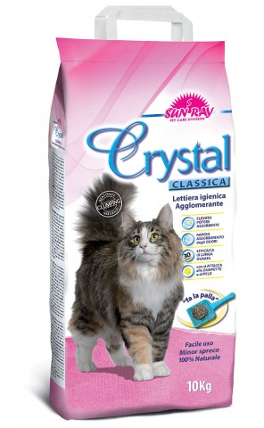 Litière à chat bentonite agglomérant CRYSTAL 10 LT