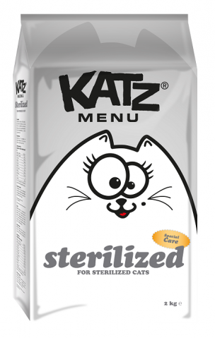 Katz Menu Sterilized Castrés 2kg (Chats en surpoids et aux problèmes urinaires)