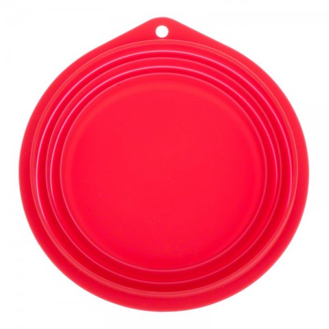 Gamelle de voyage pliable en silicone pour chien 1l