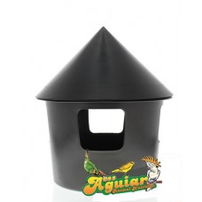 Abreuvoir - mangeoire en plastique noire -1L